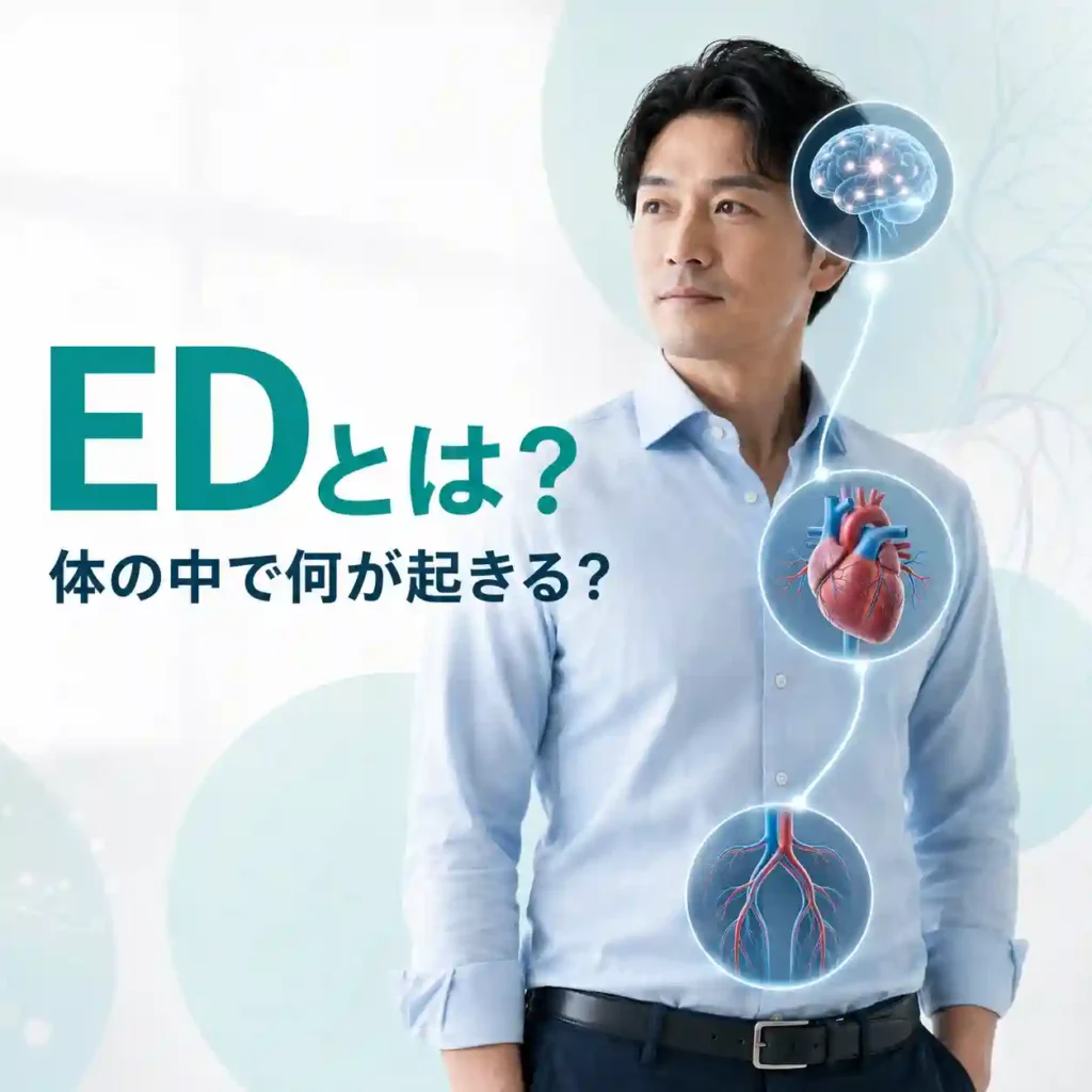 勃起不全(ED):体の中で本当に起きていること